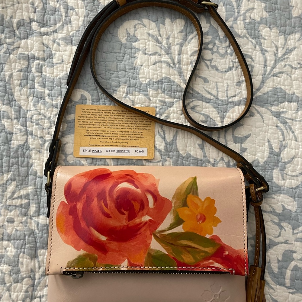 SOLD Patricia Nash Crossbody. Leather.